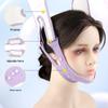 Adjustable Silicone Compression Face Mask Strap with Velcro, Non-Slip Double Chin Lifting Bandage with Massage Protrusion