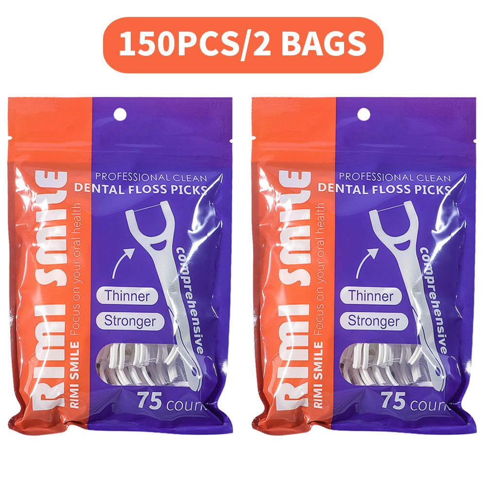 75PCS/BAG Posterior Dental Floss Rod - Oral Care Floss Rod