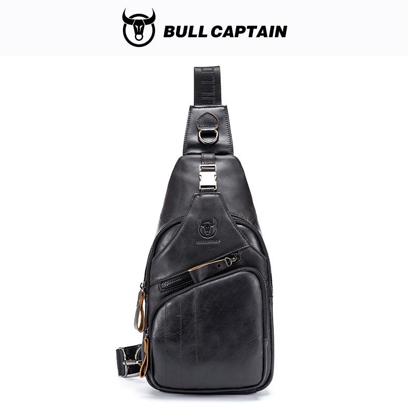 Cow Captain Premium Leder Herren Umhänge-Brusttasche für Tablets und Telefone