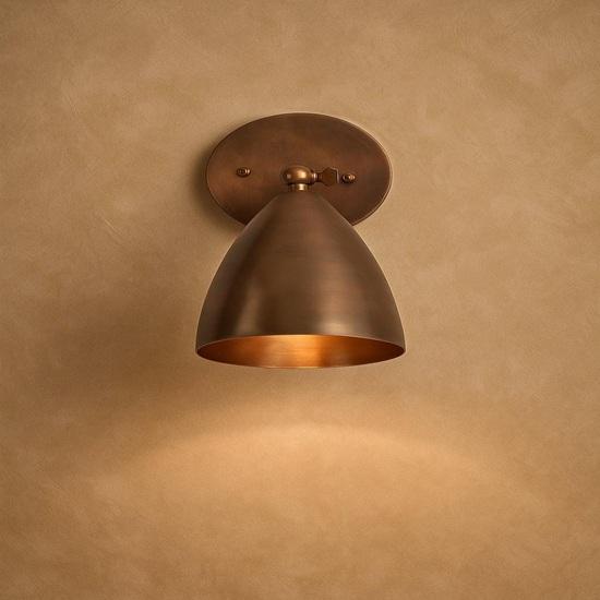 Handmade Brass Wall Sconce Mid Century Modern Light