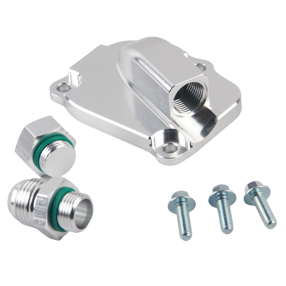 Timing Chain Tensioner Oil Return Plate Cover Drain AN10 For Honda K Series K20 K24 серебряный