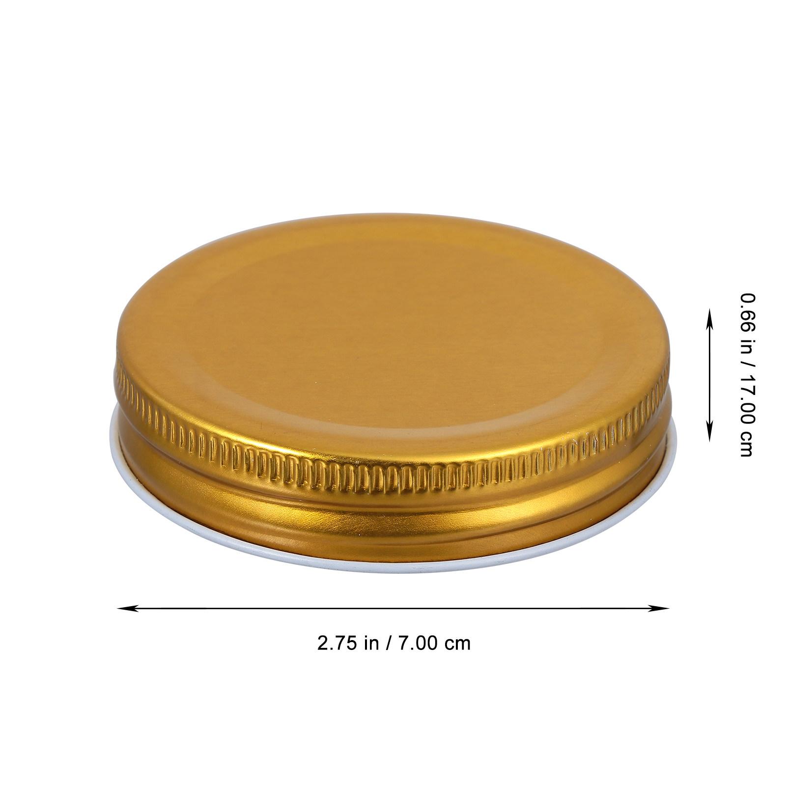 

16Pcs 70Mm Tinplate Jar Lids Heavy Duty Leak Proof Airtight Storage Solid Lid for Standard Mouth Jars Freezer Fridge Pantry Food золотистий