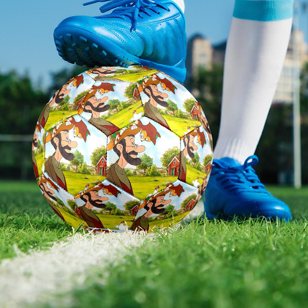 Pettson and Findus Theme Size 5 Soccer Ball, Suitable for Both Indoor and Outdoor Matches, a Gift Suitable for Everyone.