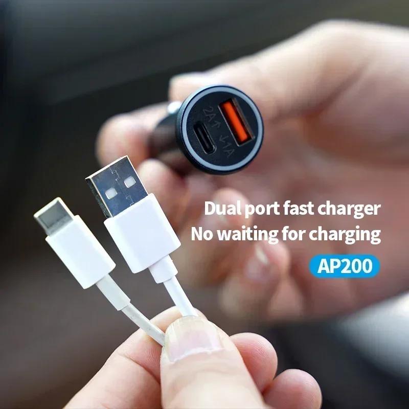 Zigarettenanzünder-Adapter GPS-Tracker mit USB- und Typ-C-Ladeanschluss Auto Anti-Verlust-Gerät für Apple System Find My App