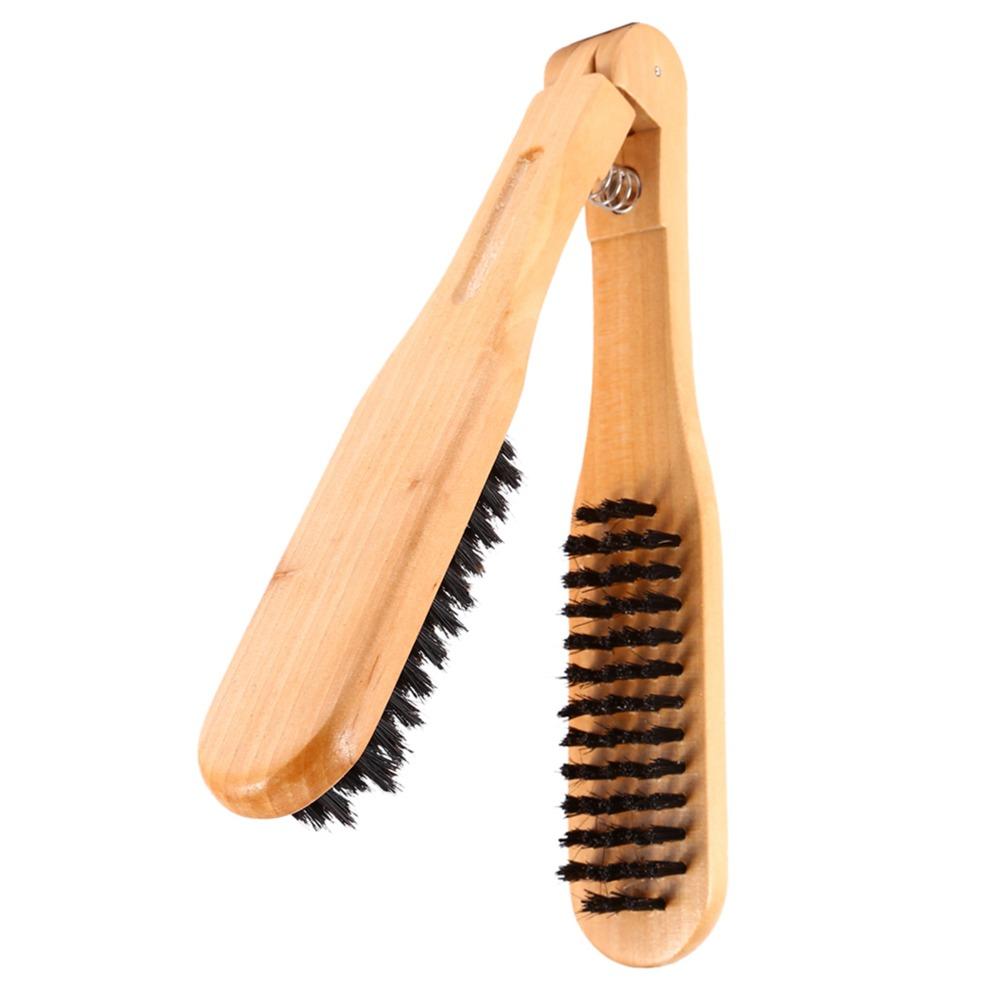 Anti-Static Double Brushes Comb Double Sided Wooden Hair Straightening Brush Home Salon