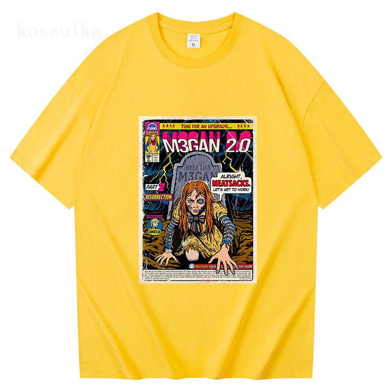 

Научно-фантастический фильм ужасов M3GAN 2.0 Футболка Летняя Хлопковая Женская Мужская Футболки с коротким рукавом Круглый вырез 2025 Футболка Кино Графический Принт Футболка 4XL