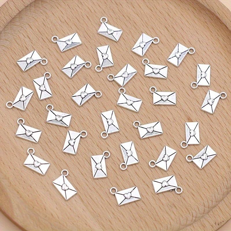 20pcs Mini Envelope Love Letter Pendant, DIY Retro Accessory Pendant 12 * 9mm.