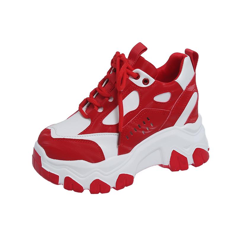 Fashion 7cm New Women High Top Sneakers Height Increasing Platform Casual Dad Shoes Spring Thick Sole Breathable Mesh Sport Shoes Woman