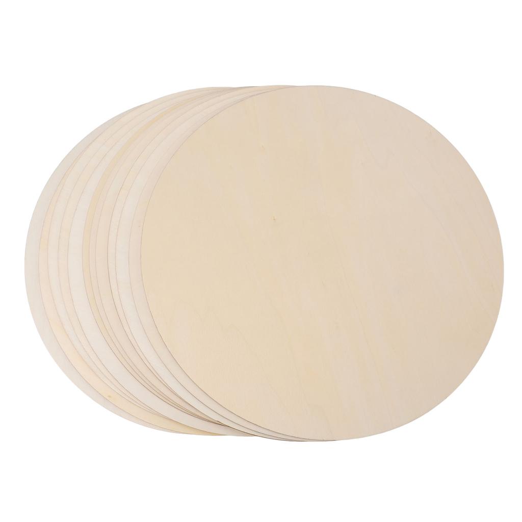 12 Pcs 12 Inch Wood Circles for Crafts DIY Wood Rounds Unfinished Wood Crafts Wooden Blank Slices fo