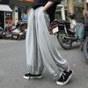 Pantaloni da jogging da donna Pantaloni sportivi da uomo Pantaloni da lanterna Gamba larga Allentati Cavallo profondo Vita elastica Lunghezza alla caviglia Tasche in tinta unita Pantaloni lunghi unisex