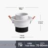 LED Zoomable Recessed Ceiling Spotlight with Gooseneck for Living Room