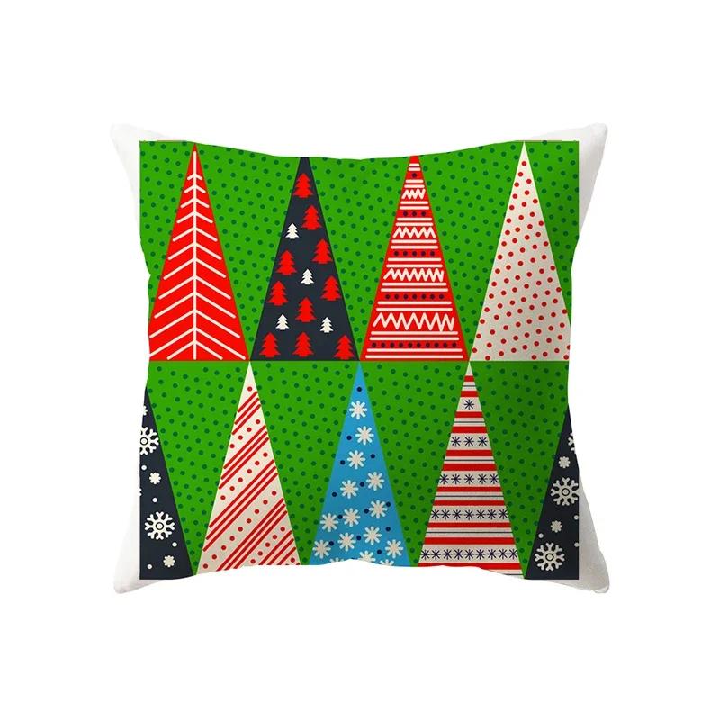 Christmas Decoration  Theme Printing Pattern Cushion Cover Home Living Room Sofa  Pillow