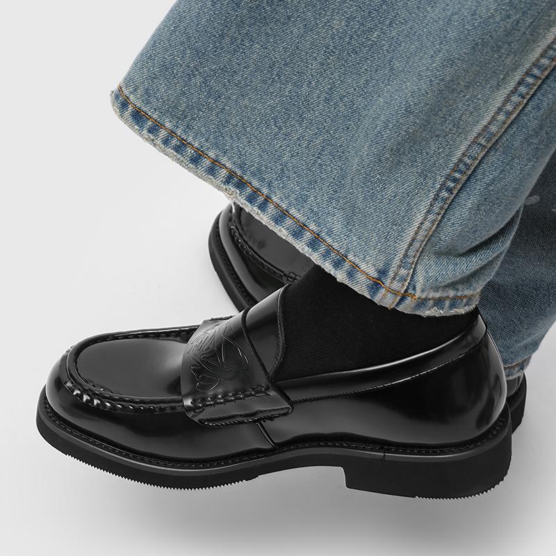 Fashion High Quality Men's Leather Shoe British Designer Style Party Leisure Business Daily Work Plus Size Black Loafers 38-46 Hot