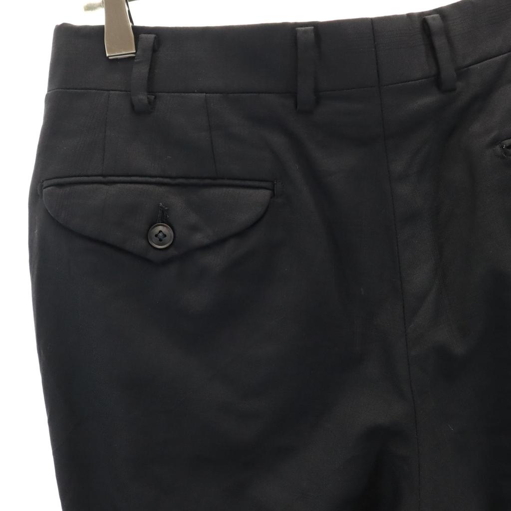 BURBERRY Made in Japan wool Check Pattern 2 tack Slacks pants black Men's Used