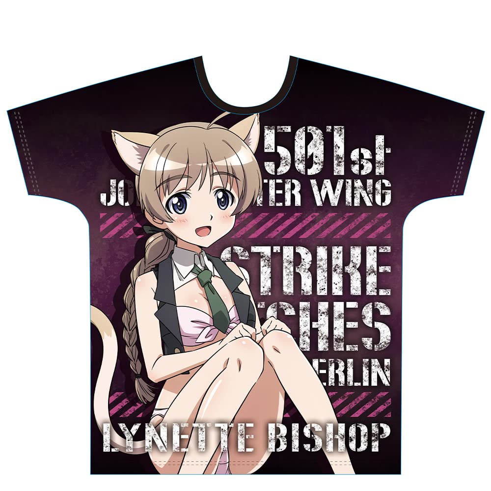 501-й объединенный истребительный полк Strike Witches ROAD to BERLIN футболка с полной графикой [Линнет Бишоп]