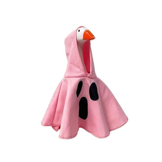 Halloween Desk Goose Outfit, Goose Witch Cape And Pointed Hat, Ghost Hoodie, Holiday Costume for 7-Inch Desk Goose Statue