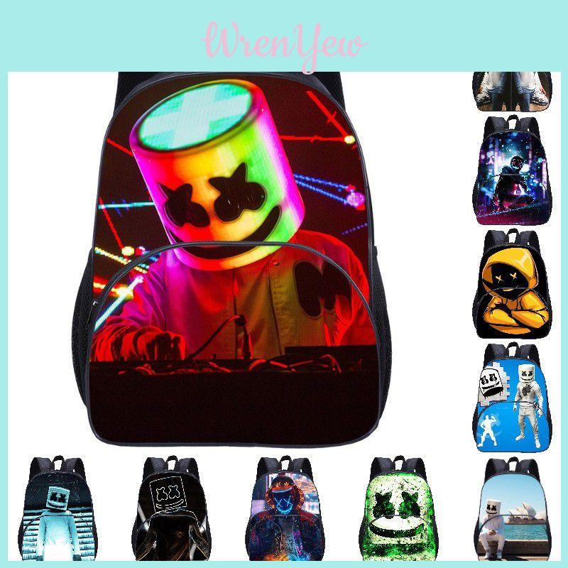Trendy Dj Marshmello Kids Backpack With High Capacity And Breathable Design