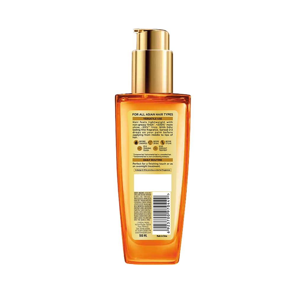 L'Oreal Paris Extraordinary Oil Hair Serum | Floral Oils | hair frizz-free, stronger, shiny | provides UV | Heat Protection, Lightweight 100ml