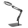 5X Lighted Magnifying Glass Lamp 2 In 1 Magnifying Swing Arm Desk Lamp with Clamp Stand 360 Degree