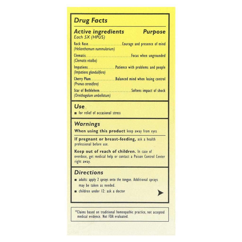 Original Flower Remedy, Rescue Remedy Spray, Natural Stress Reliever, 20 Ml (0.7 Fl Oz)