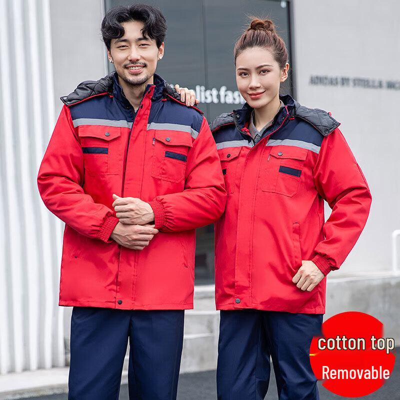 Men s Thickened Winter Work Jacket - Detachable 160/S