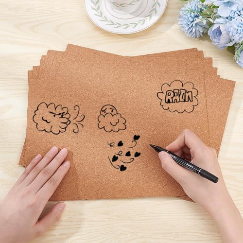 BENECREAT 8-Piece A4 Size Self-Adhesive Soundproofing Sheet with Self-Adhesive Backing for Heat Insulation, Soundproofing, and Non-Slip Use as Coaster