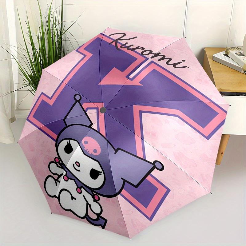 

Kuromi,Character Automatic Folding Umbrella-Simple 8-Rib Design, Bright Cartoon Pattern, Durable Iron Frame, Suitable For Travel, Outdoor, B