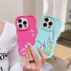N86 Mały świeży kwiat motyl Macaron Falista krawędź etui na telefony iPhone 16 Pro Max Samsung S24 Plus S23 Ultra Xiaomi Redmi Note 13 etui odporne na wstrząsy