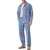 Levis Loose Casual Simple Lapel Single-Breasted Long Sleeve Denim Jacket Men jackets Light-Blue 003MP-0000
