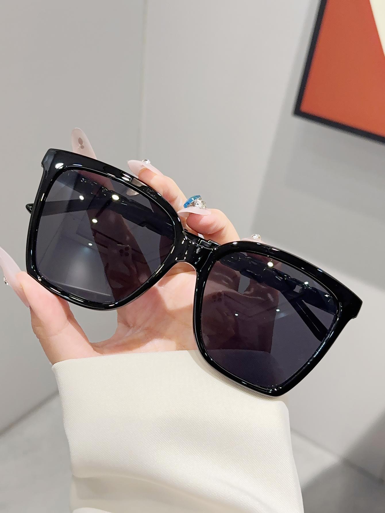 

1Pc Light Luxury Style Large Frame Women s Sunglasses, Trendy, Comfortable, Versatile for Travel and Vacation