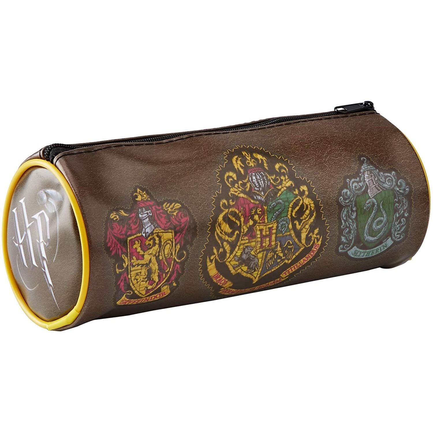 Estuche para lápices con el escudo de Harry Potter One Size negro
