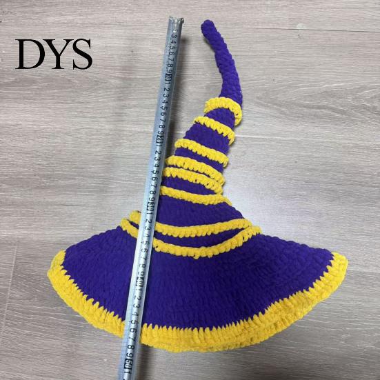 Handmade Gift for Craft Lovers Crochet Twisted Witch Hat DIY Kit, Fall Halloween Patterns Kit Adults, Autumn Party Decor Decoration