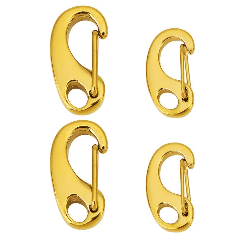 2pcs PVD 16 19 Mm Stainless Steel Necklace Clasps Hooks Never Fade Bracelets End Connectors Diy Jewelry Findings Accessories