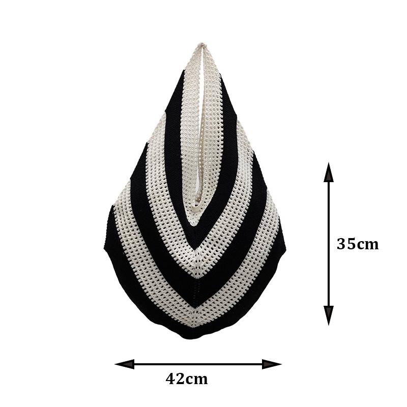 Women Crochet Tote Hollow Out Beach Large Capacity Fashion Knitted Hobo Simple Shopping Bag for Travel Vacation