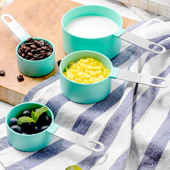 10Pcs Measuring Cups And Spoons Set, Stainless Steel Measuring Cups for Dry Liquid Ingredients, Nesting Baking Tools, Kitchen Gadgets