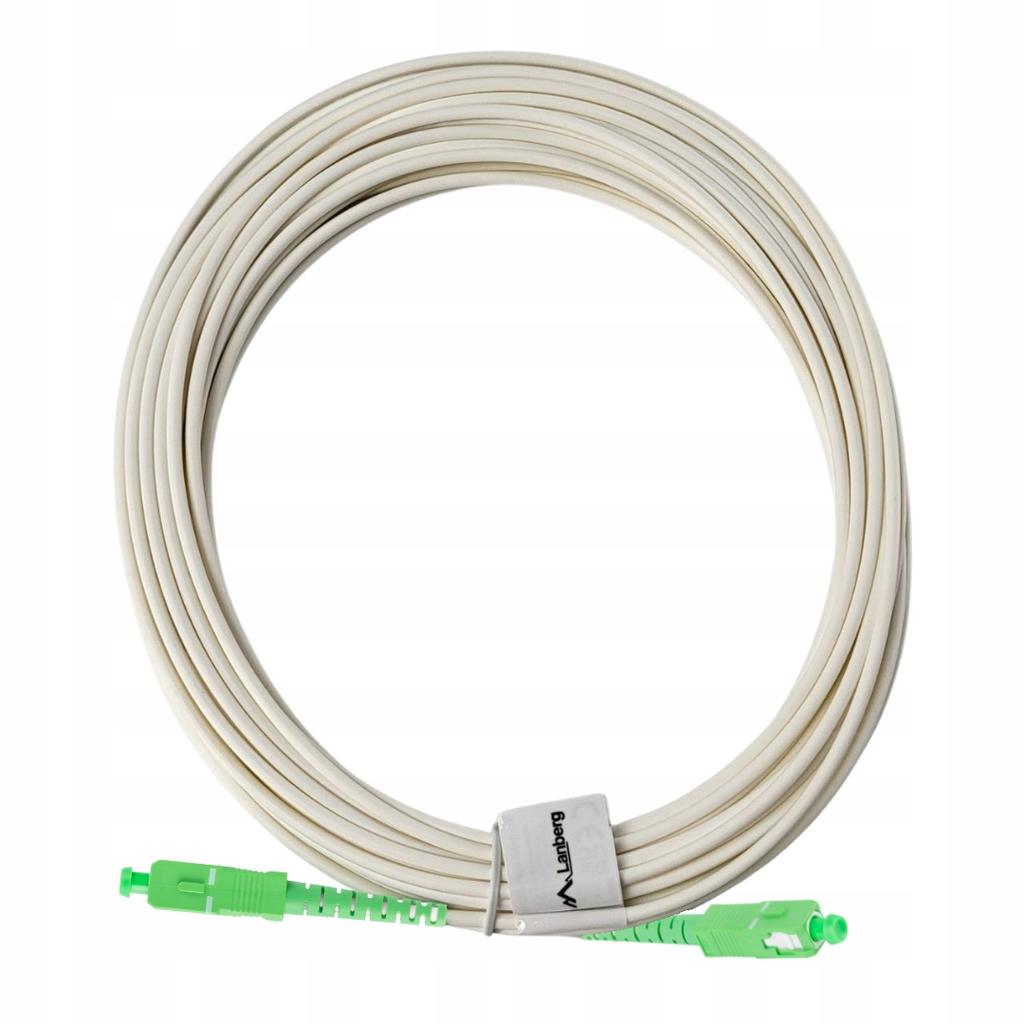 Patchcord światłowodowy Lanberg SM SC/APC-SC/APC SIMPLEX 3.0mm LSZH G657A2 10m biały