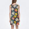 Women's Casual Fashion V-neck Sleeveless Floral Print Side Pocket Dress
