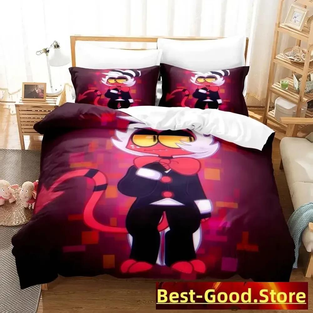 Moxxie Boss Anime Parure 3D Printed Bed Set Duvet Cover Pillowcase Bedding Set Linen Sheet Quilt Cover Full Queen King Size