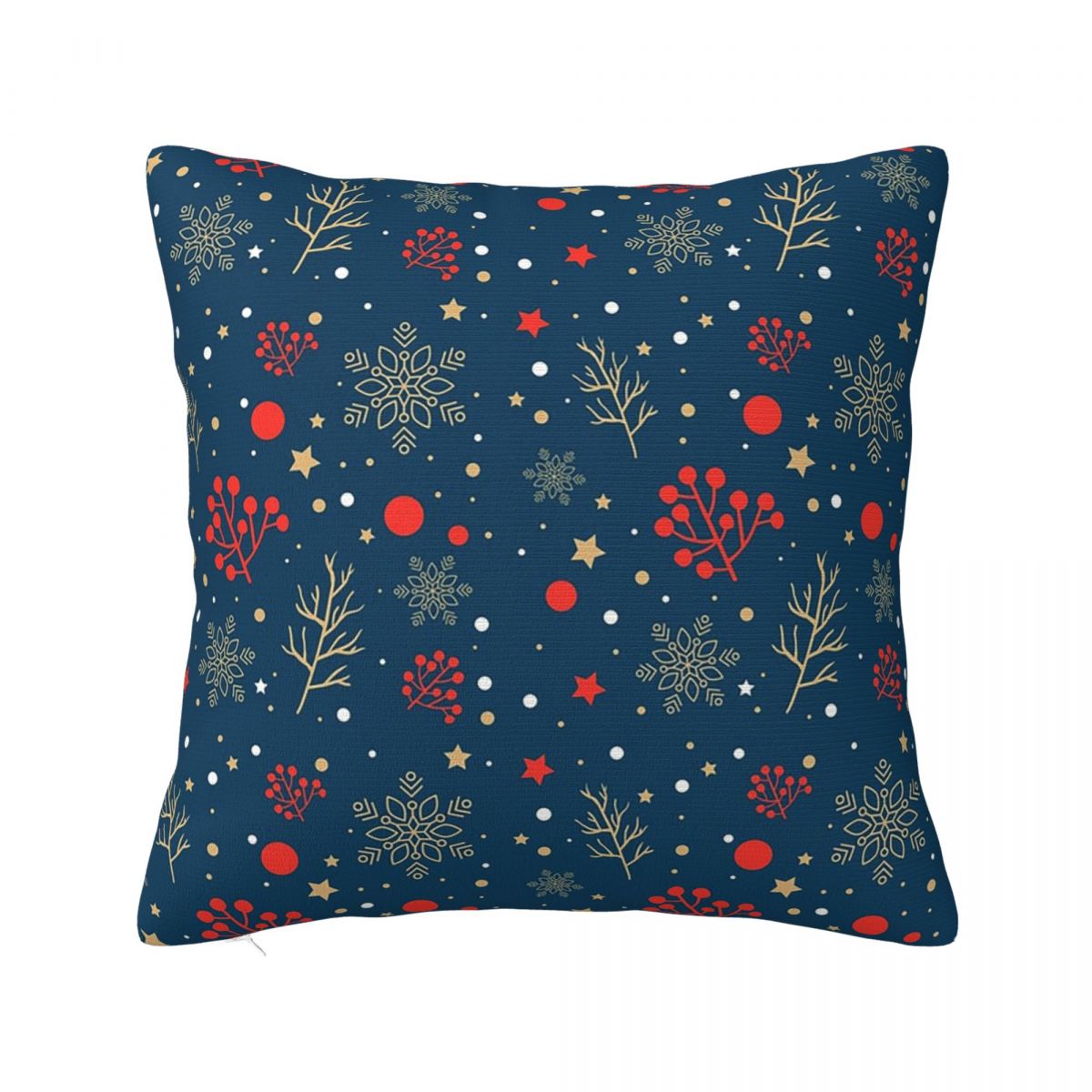 

Christmas Snowflakes Pattern Square Pillowcase Cushion Cover Pillow Case Throw Pillow Cover for Home Sofa Living Room 12x12Inch