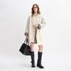 Plus-Size Women's Clothing [Nordic Journey] Stand-Up Collar Trench Coat, New Autumn Style, Slimming and Versatile Mid-Length Coat