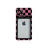 Checkerboard Card-Insertable iPhone 11/12 Pro Case for Women, Fits XR/XS Max.