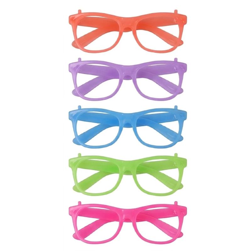 Colorful Light Up Glow Glasses 5/10Pcs Glow In The Dark Fluorescent Eyewear for School Dance Prom Night Party Events