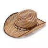 Western Cowboy Style Men Straw Hat Wide Brim Beach Hat Sun Protection Hat  for Outdoor Activities