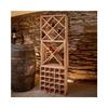 Zeller 13171 Casier à vin en bois naturel forme losange, 52 x 25 x 52 cm