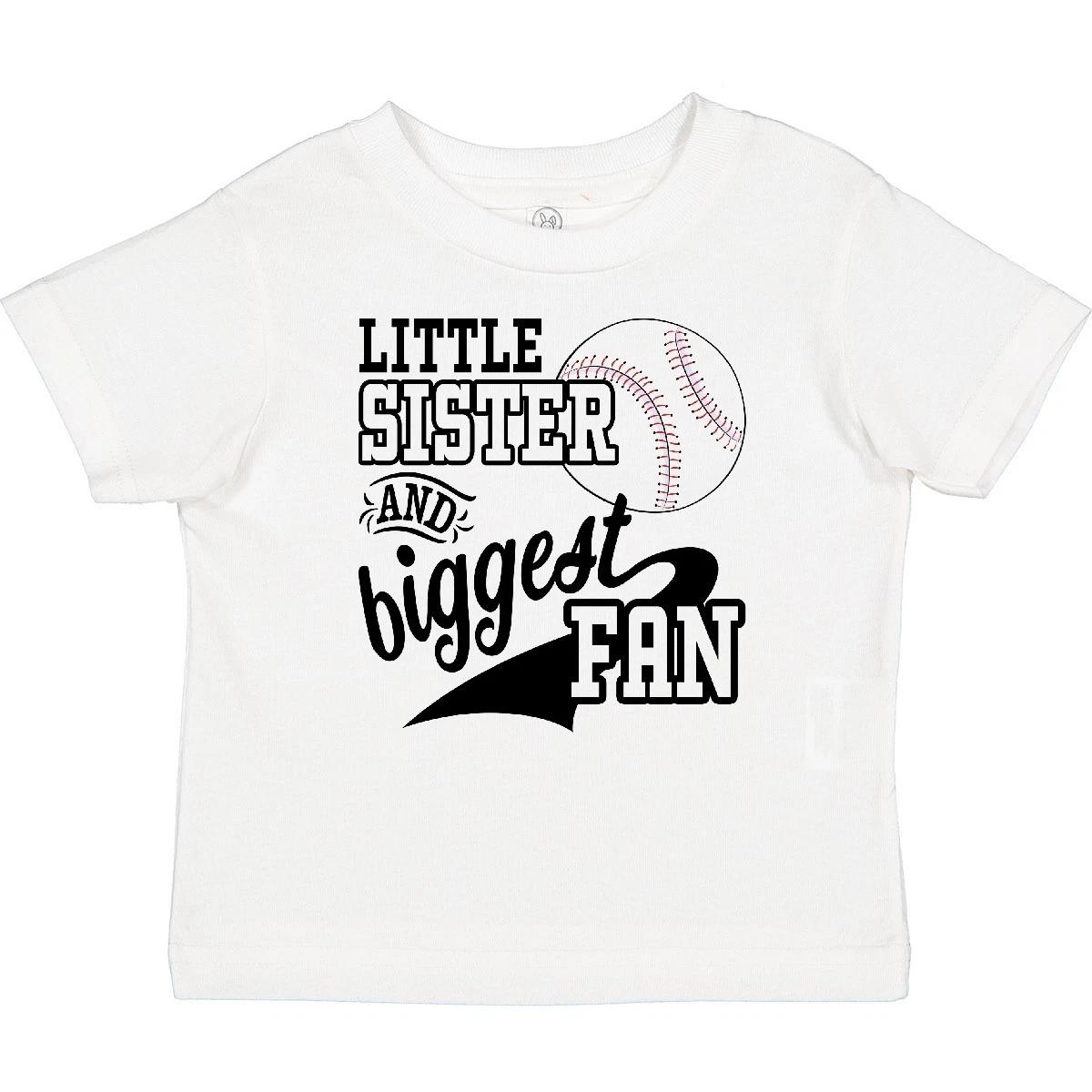 Inktastic Little Sister And Biggest Baseball Fan Baby T-Shirt Sports Fans School 100