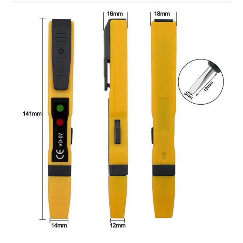 Voltage Tester Tools, AC Voltage Detector Pen Voltage Tester Non-Contact Inductive AC/DC Audible, Pocket Clip Tester Tools