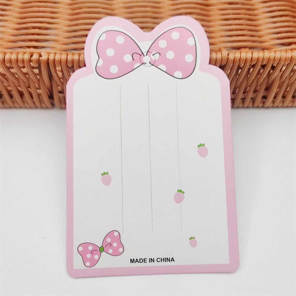 Pink Bowknot Hair Clip Display Cards for DIY Girls Hair Accessories Display