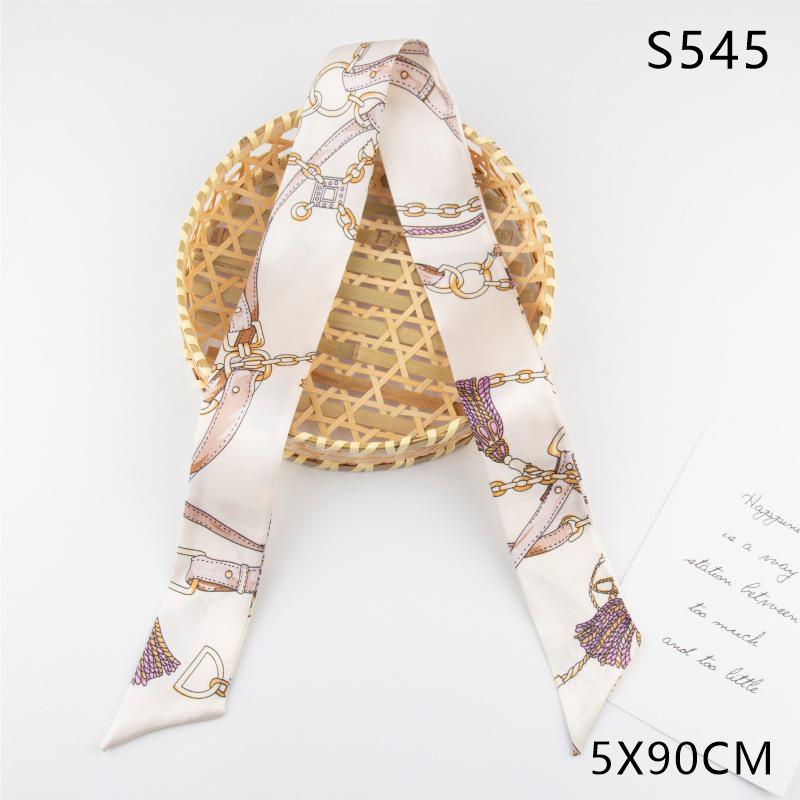 Versatile Vintage Silk Scarf: Hair Tie, Headband, Bag Accessory