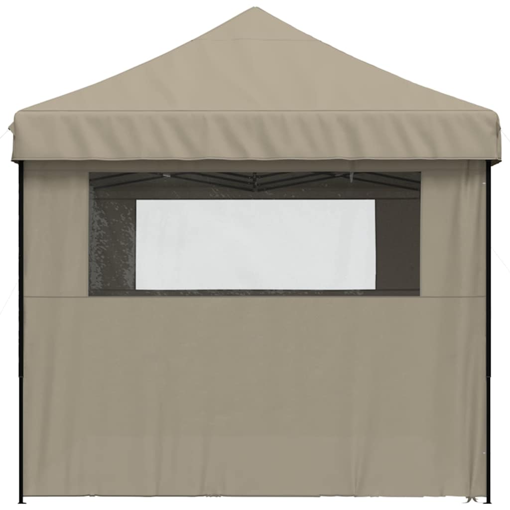 Vidaxl Pop-Up Party Tent with 4 Walls, Taupe