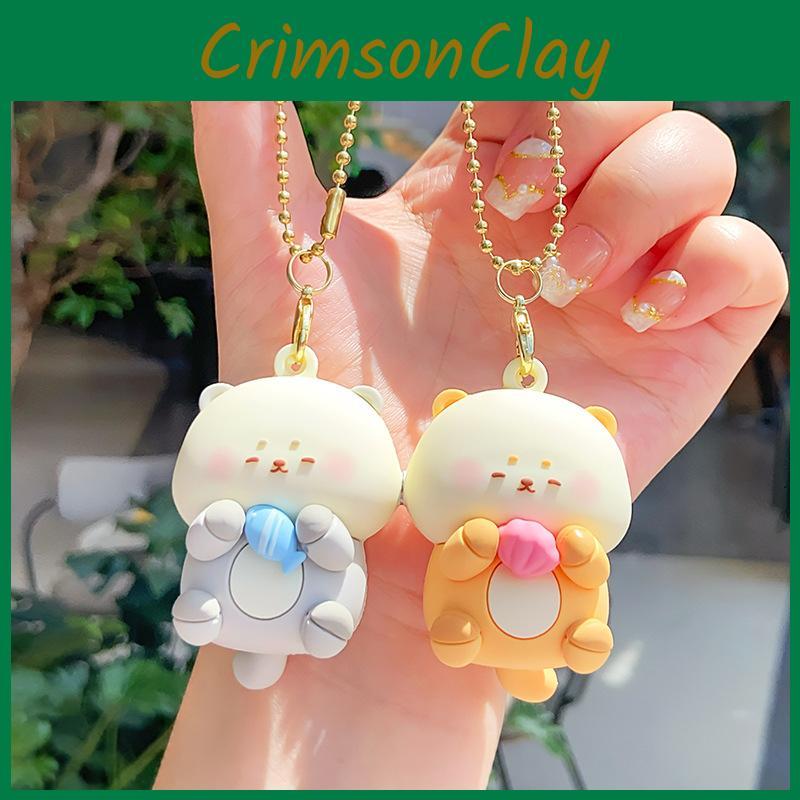 Adorable Miniature Animal Couple Magnetic Keychain Pendant Cute Gift For Collectors